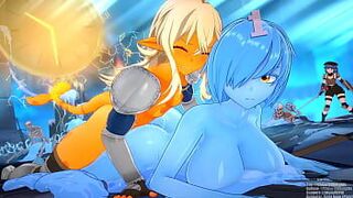 Девушка-фута-акула и слизь - порно видео