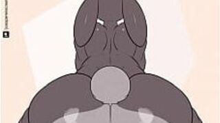 Кролик-гей подпрыгивает на дилдо - порно видео