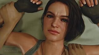 Джилл Валентайн с кримпаем и аналом - со звуком - порно видео